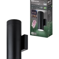 Светильник настенный LED, Тубо, 2х6 Вт, 4000 К, H252 мм, алюм./черн., вверх/вниз, IP65, TDM