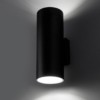 Светильник настенный LED, Тубо, 2х6 Вт, 4000 К, H252 мм, алюм./черн., вверх/вниз, IP65, TDM