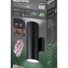Светильник настенный LED, Тубо, 2х6 Вт, 4000 К, H252 мм, алюм./черн., вверх/вниз, IP65, TDM