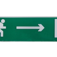 Сменное табло “Направление к эвакуационному выходу направо” зеленый фон для “Топаз” TDM