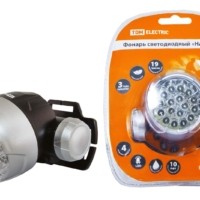 Фонарь светодиодный “Налобный”, 18 светодиодов  54 лм/Вт, батареи типа 3*AAA (в комплект не входят) TDM