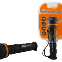 Фонарь светодиодный “Пластик”, обрезиненный, 3 светодиода 9 лм/Вт, батареи типа 2*AA (в комплект не входят) TDM