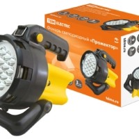 Фонарь светодиодный “Прожектор”, аккумуляторный, подставка, 19 светодиодов 60 лм/Вт TDM