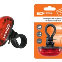 Фонарь TDM светодиодный “Велосипедный 3” 3 режима работы, 3 LED, 20 лм/Вт 2*AAA (1/16/160)