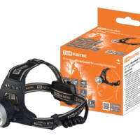 Фонарь TDM Налобный 9 аккумуляторный, 5Вт 1 светодиод CREE, Li-Ion 2×18650 2 Ач, (1/40)