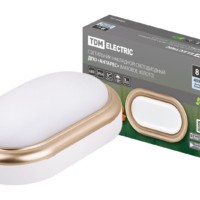 Светильник светодиодный накладной ДПО Антарес 8Вт 4000К овал 168x100x58 мм мат.золото IP54 TDM