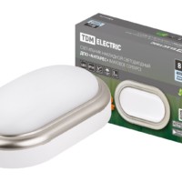 Светильник светодиодный накладной ДПО Антарес 8Вт 4000К овал 168x100x58 мм мат.серебро IP54 TDM