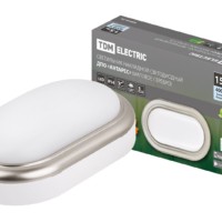 Светильник светодиодный накладной ДПО Антарес 15Вт 4000К овал 221x131x68 мм мат.серебро IP54 TDM