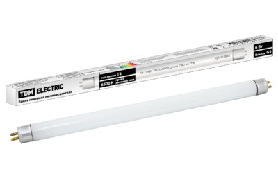 Лампа ЛЛ линейная двухцокольная 12/6Вт T4/G5 6500К 219,2мм TDM