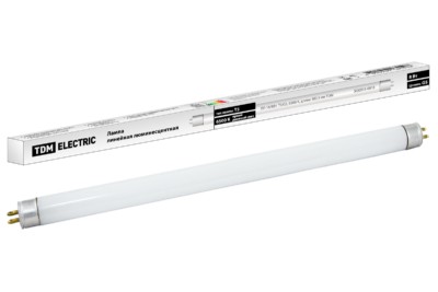 Лампа ЛЛ линейная двухцокольная 16/8Вт T5/G5 6500К 302,5мм TDM