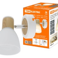 Светильник Спот, 1х40Вт, Е14, 230 В, 50 Гц, IP20, “Бутон”, кругл., ЭКО, сосна, TDM