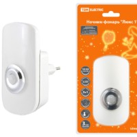 Ночник-фонарь “Люкс 1”, 1х0,5 Вт + 9LED, 70 лм/Вт, Li-Ion 500 мАч, дат. освещ. и движ., 220 В, TDM