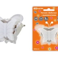 Ночник “Бабочка” с выключателем, 0,3 Вт, 220 В TDM