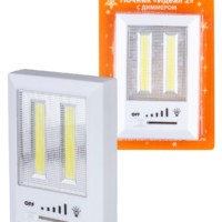 Ночник “Идеал 2”, 3 Вт, 4хААА, диммер, магнит, TDM