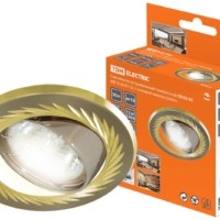 Светильник встраиваемый поворотный СВ 02-02 MR16 50Вт G5.3 матовый никель/золото TDM