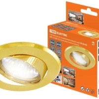 Светильник встраиваемый поворотный СВ 02-03 MR16 50Вт G5.3 матовое золото/золото TDM