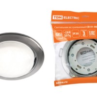 Светильник встраиваемый СВ 01-06 GX53 220В 50Гц чёрный хром TDM