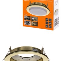 Светильник встраиваемый СВ 01-07 GX70-H5, 220 В, 50 Гц, без рефл., золото, TDM