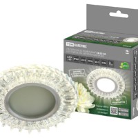 Светильник встраиваемый СВ 03-06 MR16 50Вт G5.3 LED подсветка 3 Вт зеркальный/хром TDM