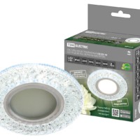 Светильник встраиваемый СВ 03-14 MR16 50Вт G5.3 LED подсветка 3 Вт зеркальный/хром TDM