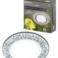 Светильник встраиваемый СВ 03-09 GX53 230В LED подсветка 5Вт зеркальный/хром TDM