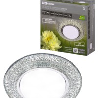 Светильник встраиваемый СВ 03-10 GX53 230В LED подсветка 5Вт зеркальный/хром TDM