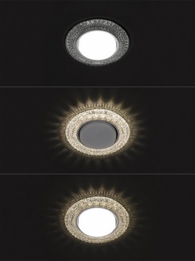 Светильник встраиваемый СВ 03-10 GX53 230В LED подсветка 5Вт зеркальный/хром TDM — изображение 4