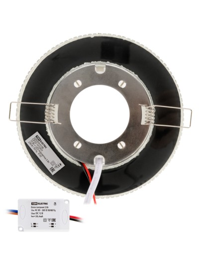 Светильник встраиваемый СВ 03-10 GX53 230В LED подсветка 5Вт зеркальный/хром TDM — изображение 6