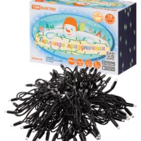 Гирлянда светодиодная СГУ100БТ10, 10м, 3000К, каучук чер., посл. подкл, IP65, 250 В, TDM