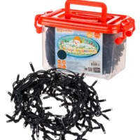 Гирлянда светодиодная “Бахрома” 2х1м, 152LED, 2700К, черный шнур, посл. подкл, IP65, 250 В, TDM