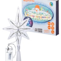 Декоративный элемент на ёлку светодиодный “Звезда” 9LED, 20см, мультиколор, 2хAA , TDM