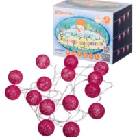 Гирлянда светодиодная “Клубочки” 3 м, 15LED, белый, 8 режимов, 250В, IP20, TDM