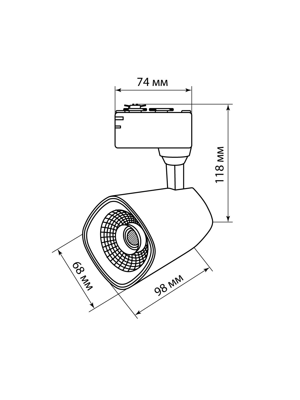 Светильник трековый однофазный LED TRL-02-015-WW 15 Вт, 24°, 3000 К, 90 Ra, белый, TDM — изображение 7