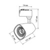 Светильник трековый однофазный LED TRL-02-025-NB 25 Вт, 24°, 4000 К, 90 Ra, черный, TDM