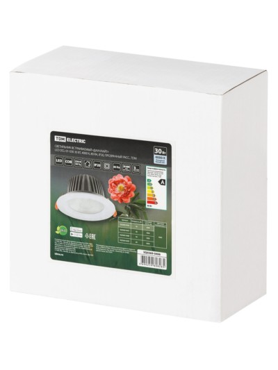 Светильник встраиваемый "Даунлайт" LED DCL-01-030 30 Вт, 4000 К, 80 Ra, IP20, прозрачный расс., TDM — изображение 8