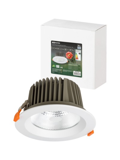 Светильник встраиваемый “Даунлайт” LED DCL-01-060 60 Вт, 4000 К, 80 Ra, IP20, прозрачный расс., TDM