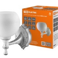 Светильник НББ 21-60-1323 УХЛ4 (белый под серебро, плафон полушар белый) TDM