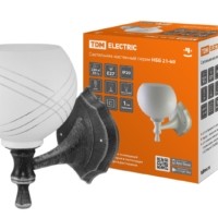 Светильник НББ 21-60-1322 УХЛ4 (черный под серебро, плафон полушар “параллели”) TDM