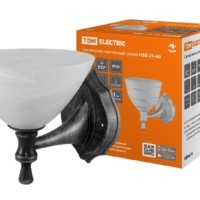 Светильник НББ 21-60-1731 УХЛ4 (черный под серебро, плафон конус алебастр) TDM