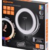 Лампа кольцевая светодиодная 30 см 16Вт 2700 6400К+RGB штатив наст. диммер ПДУ USB TDM