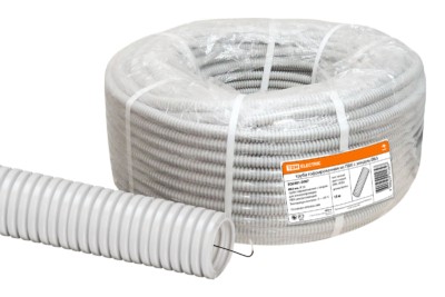 Гофротруба ПВХ для кабеля d63 с протяжкой 15м лёгкая TDM SQ0401-0007