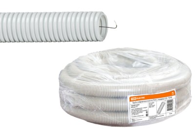 Гофротруба ПВХ для кабеля d16 с протяжкой 10м лёгкая TDM SQ0401-0031