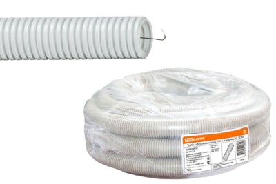 Гофротруба ПВХ для кабеля d20 с протяжкой 10м лёгкая TDM SQ0401-0032