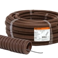 Гофротруба ПВХ для кабеля d16 с протяжкой 25м лёгкая “ЭКО” бук TDM SQ0401-0041