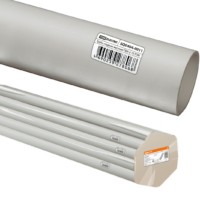 Труба гладкая ПВХ для кабеля d 16 (104 м) длина 2 м индивид. штрихкод, серая TDM