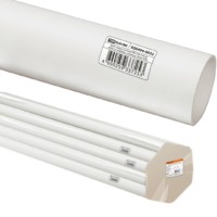 Труба гладкая ПВХ для кабеля d 20 (104 м) длина 2 м индивид. штрихкод, белая TDM