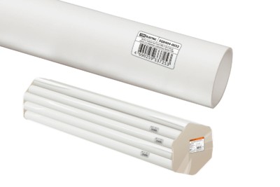 Труба гладкая ПВХ для кабеля d 20 (104 м) длина 2 м индивид. штрихкод, белая TDM