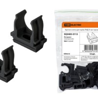 Крепеж-клипса для трубы ПНД 25 мм (10 шт.) черная TDM