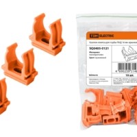 Крепеж-клипса для трубы ПНД 16 мм (10 шт.) оранжевая TDM