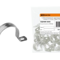 Скоба металлическая однолапковая с внутр. d 19-20 мм (100шт) TDM